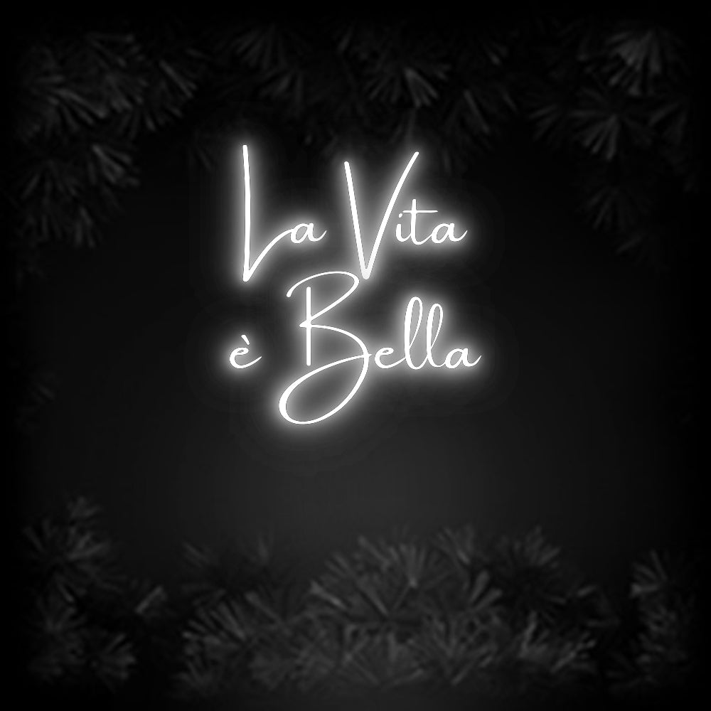 Konfiguriertes Neonschild: La Vita è Be... - Official Neon - led neon schild schriftzug personalisiert