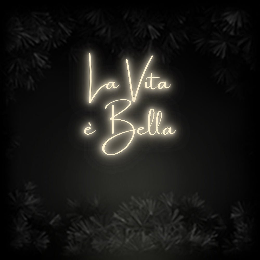 Konfiguriertes Neonschild: La Vita è Be... - Official Neon - led neon schild schriftzug personalisiert
