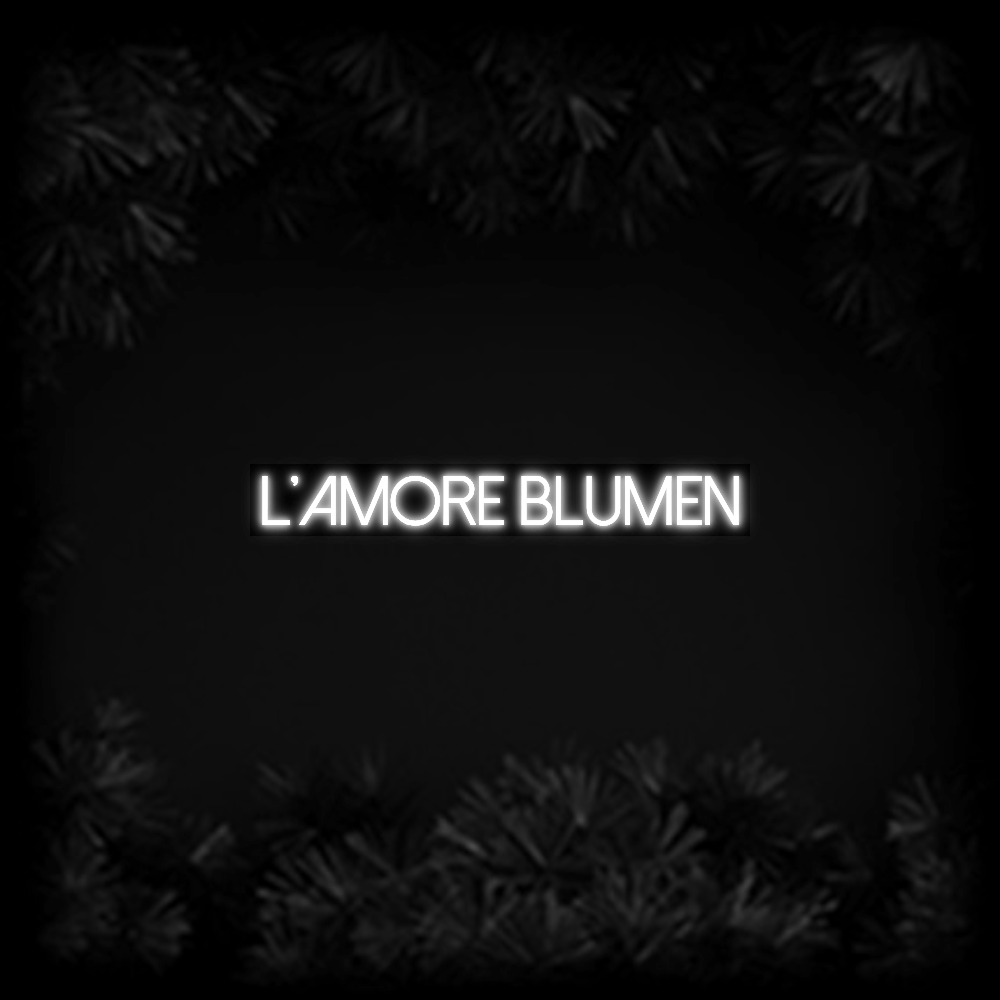 Konfiguriertes Neonschild: L'amore Blumen - Official Neon - led neon schild schriftzug personalisiert