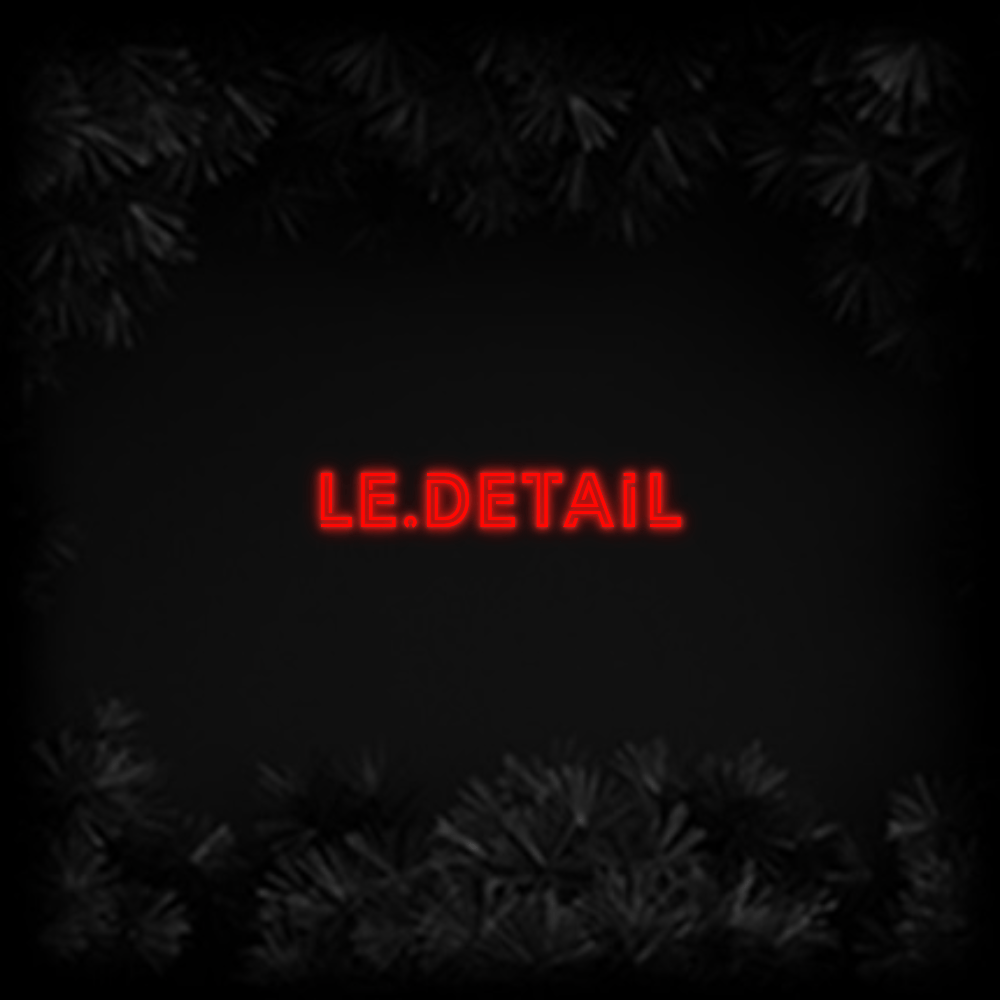 Konfiguriertes Neonschild: LE.DETAIL - Official Neon - led neon schild schriftzug personalisiert