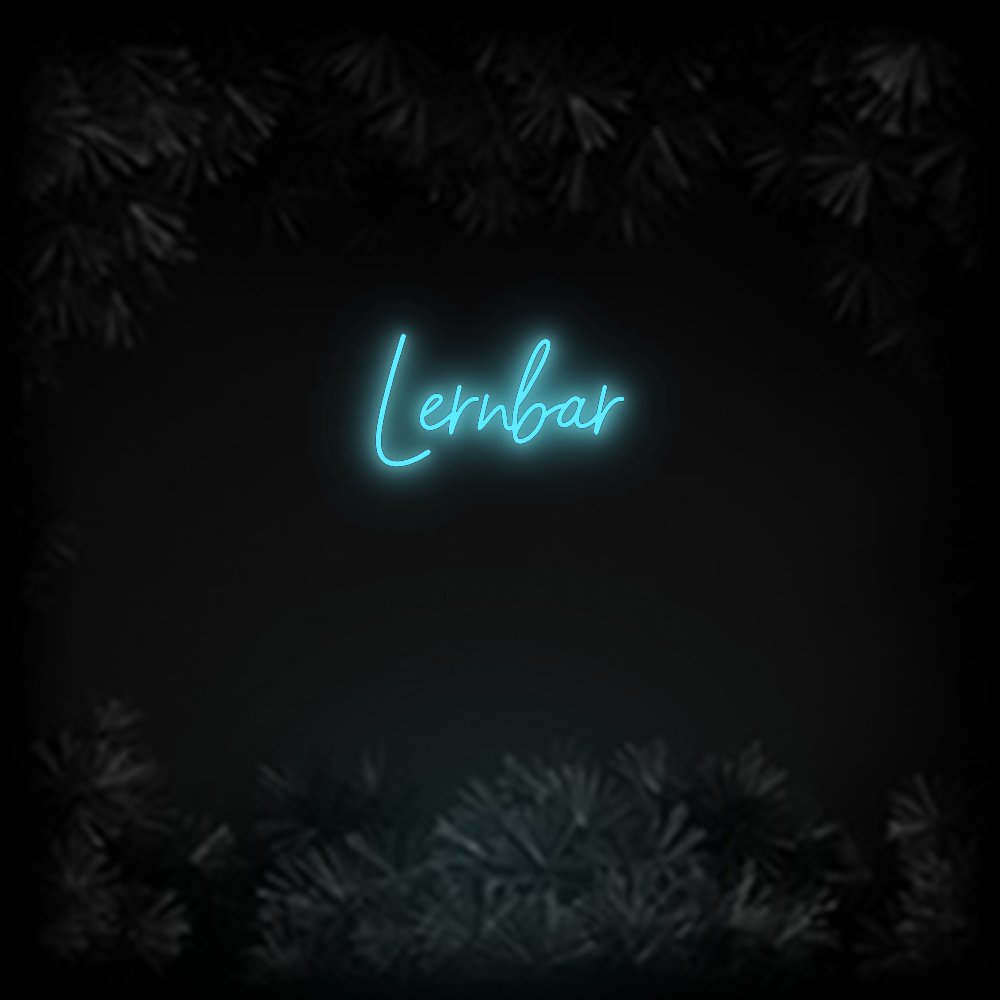 Konfiguriertes Neonschild: Lernbar - Official Neon - led neon schild schriftzug personalisiert