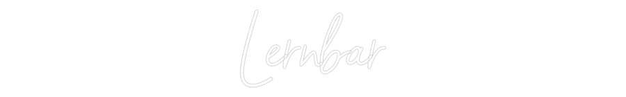 Konfiguriertes Neonschild: Lernbar - Official Neon - led neon schild schriftzug personalisiert