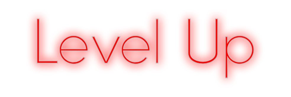 Konfiguriertes Neonschild: Level Up - Official Neon - led neon schild schriftzug personalisiert