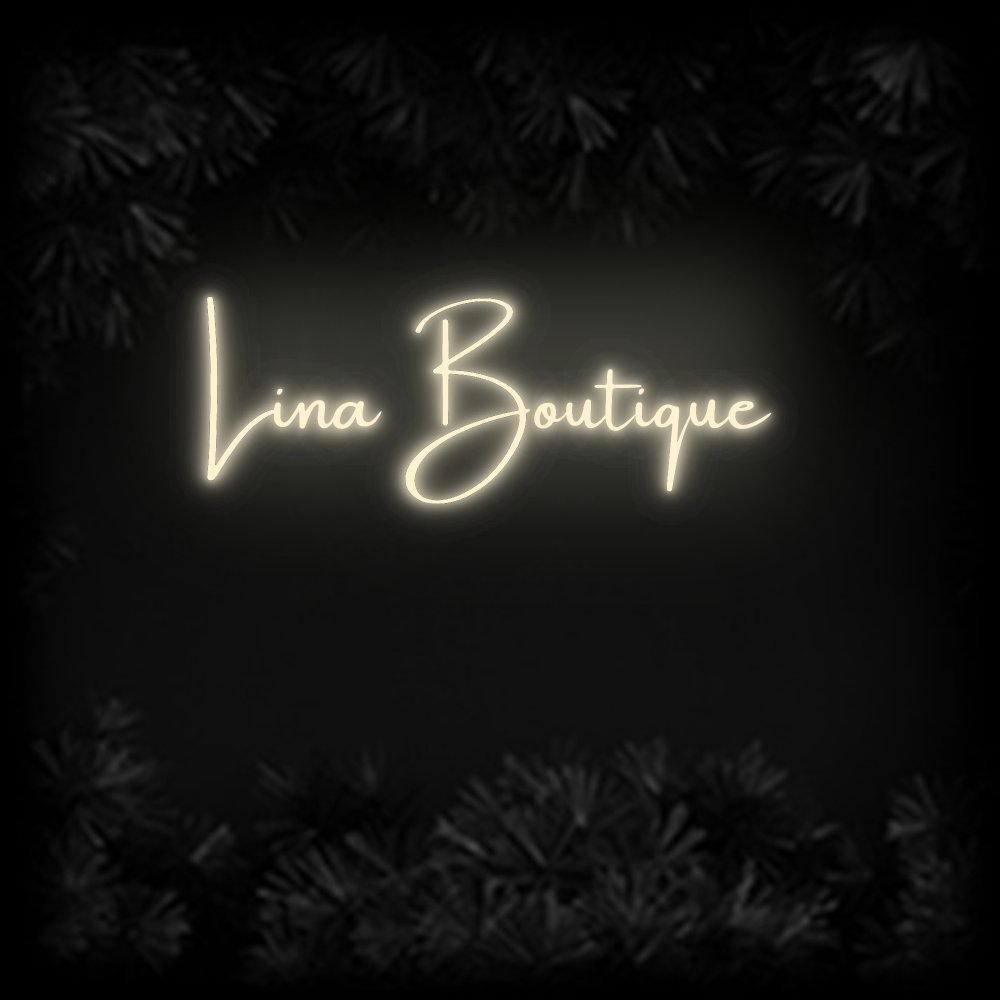 Konfiguriertes Neonschild: Lina Boutique - Official Neon - led neon schild schriftzug personalisiert