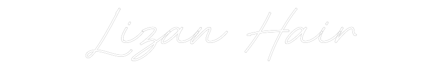 Konfiguriertes Neonschild: Lizan Hair - Official Neon - led neon schild schriftzug personalisiert