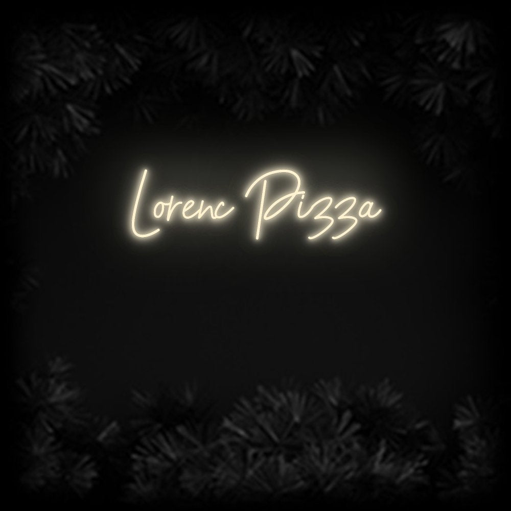 Konfiguriertes Neonschild: Lorenc Pizza - Official Neon - led neon schild schriftzug personalisiert