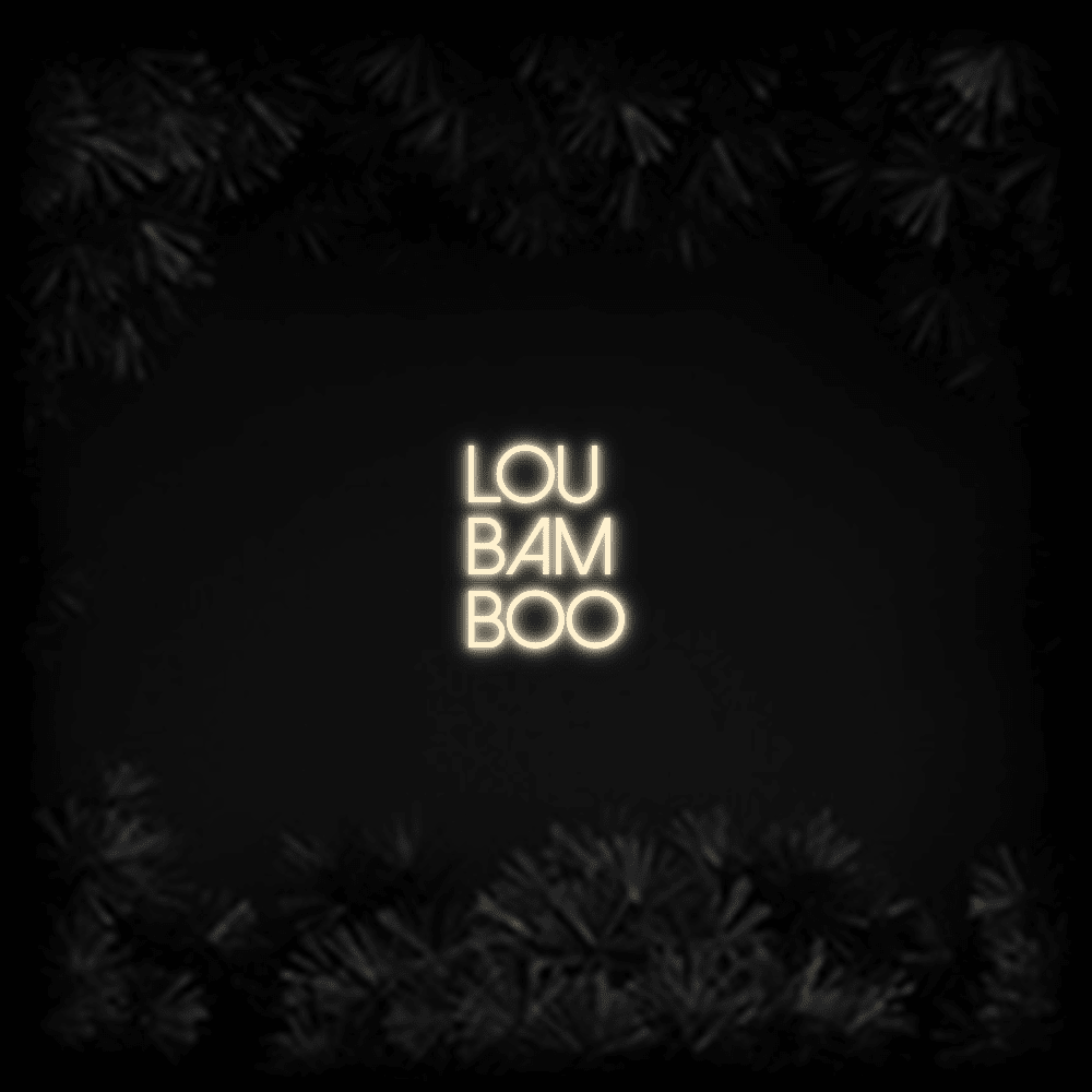 Konfiguriertes Neonschild: LOU BAM BOO - Official Neon - led neon schild schriftzug personalisiert