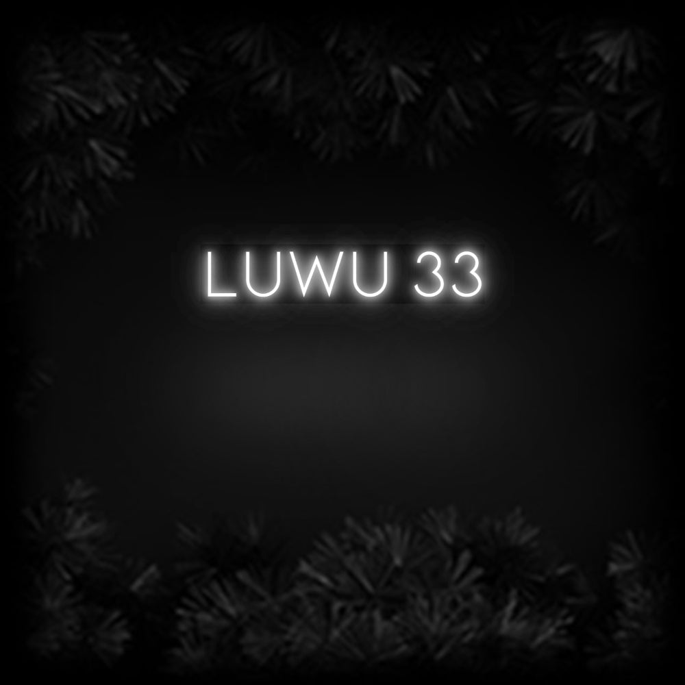 Konfiguriertes Neonschild: LuWu 33 - Official Neon - led neon schild schriftzug personalisiert