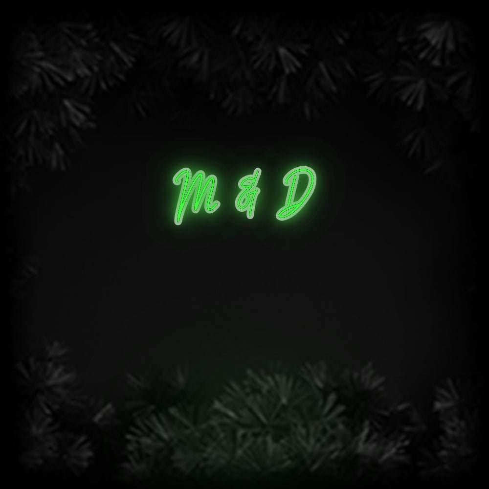 Konfiguriertes Neonschild: M & D - Official Neon - led neon schild schriftzug personalisiert