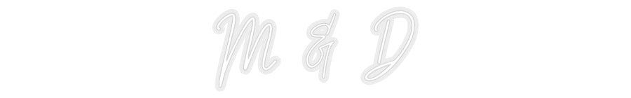 Konfiguriertes Neonschild: M & D - Official Neon - led neon schild schriftzug personalisiert