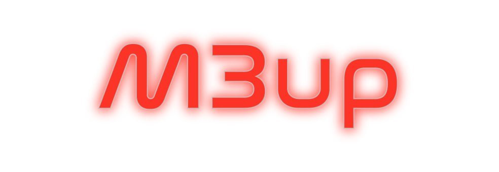Konfiguriertes Neonschild: M3up - Official Neon - led neon schild schriftzug personalisiert