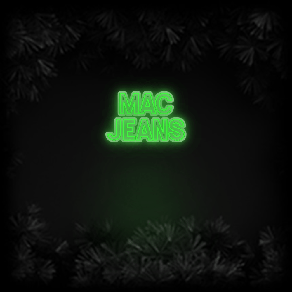 Konfiguriertes Neonschild: MAC JEANS - Official Neon - led neon schild schriftzug personalisiert