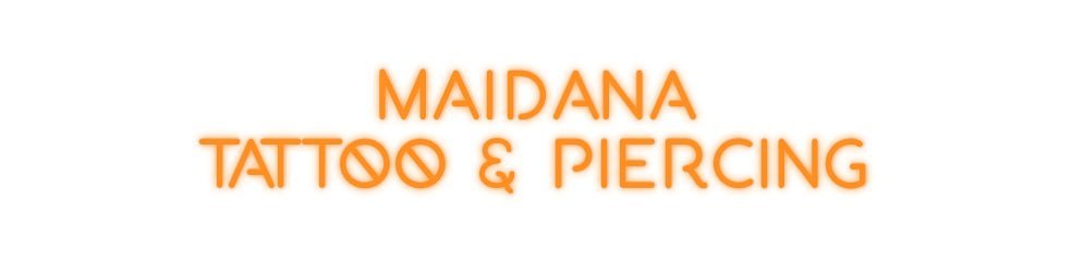 Konfiguriertes Neonschild: MAIDANA TATT... - Official Neon - led neon schild schriftzug personalisiert