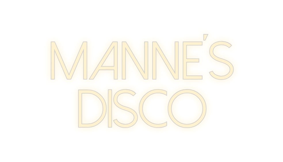 Konfiguriertes Neonschild: Manne´s Disco - Official Neon - led neon schild schriftzug personalisiert