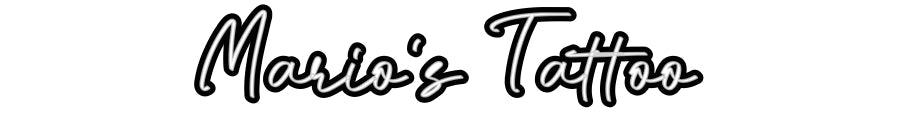 Konfiguriertes Neonschild: Mario‘s Tattoo - Official Neon - led neon schild schriftzug personalisiert
