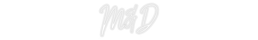 Konfiguriertes Neonschild: M&D - Official Neon - led neon schild schriftzug personalisiert