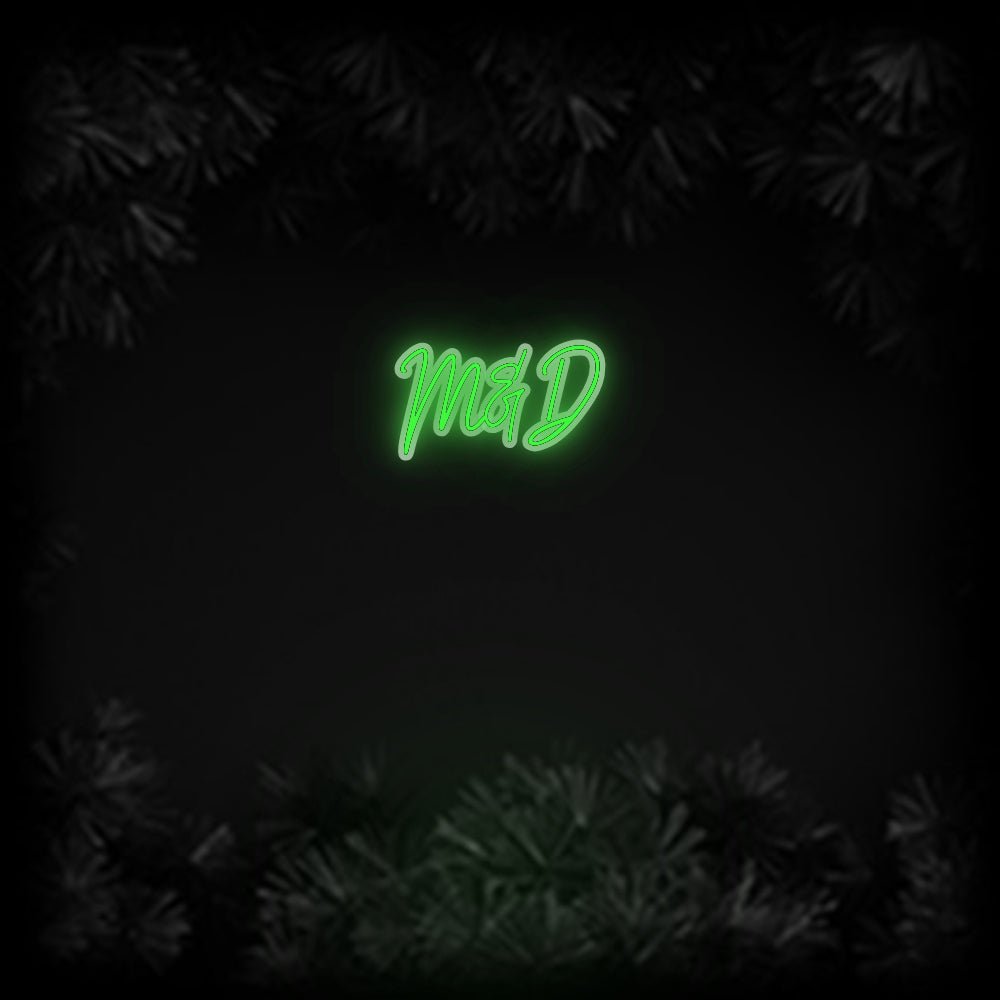Konfiguriertes Neonschild: M&D - Official Neon - led neon schild schriftzug personalisiert