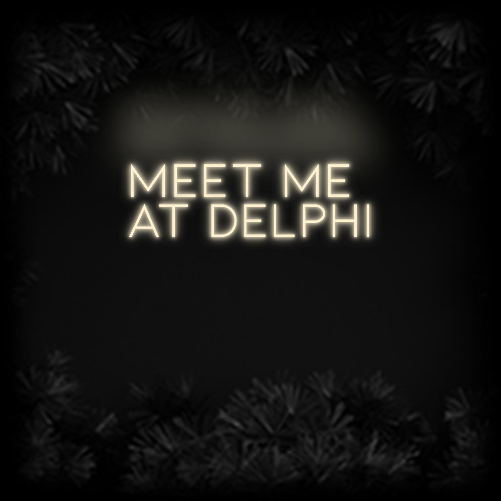 Konfiguriertes Neonschild: Meet me at ... - Official Neon - led neon schild schriftzug personalisiert