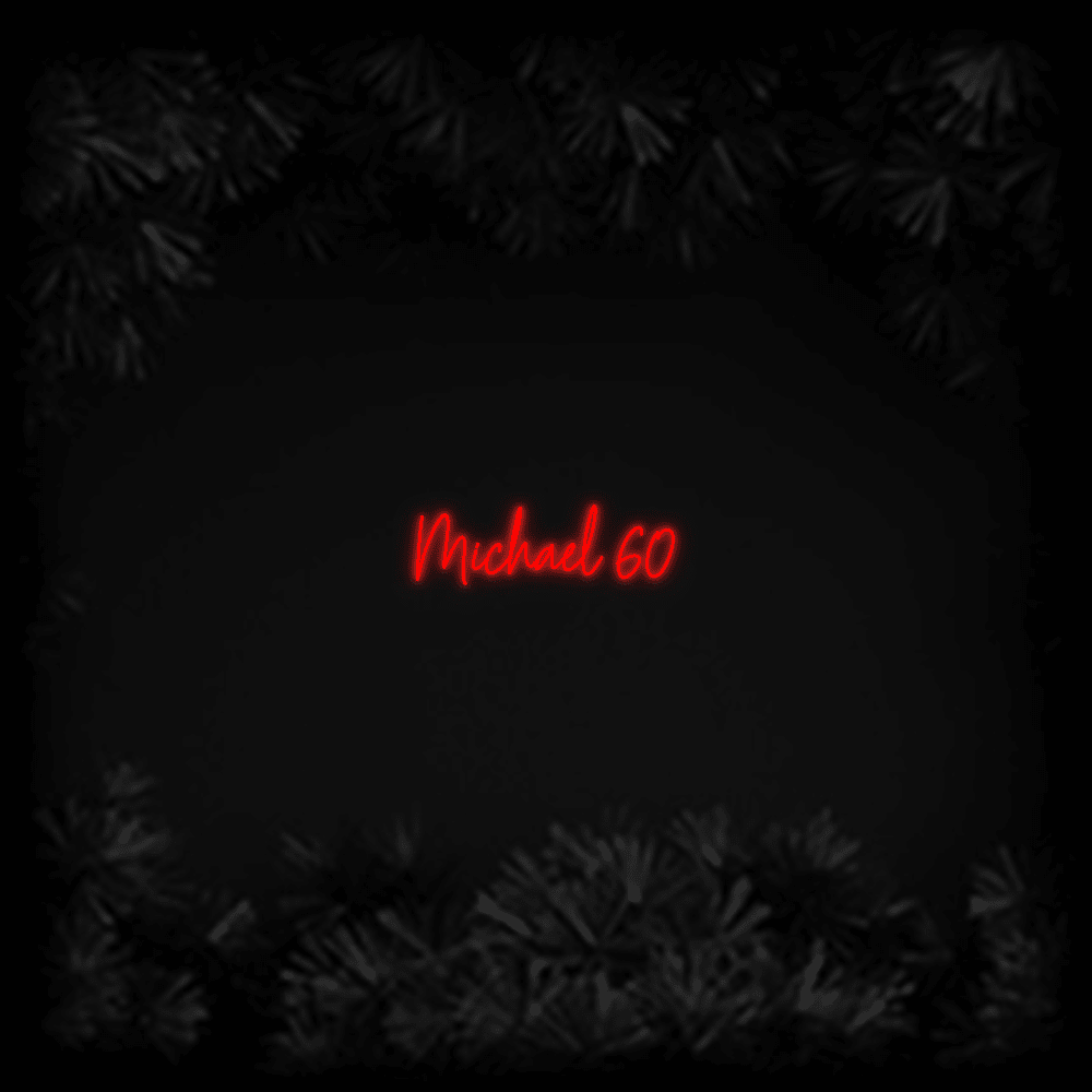 Konfiguriertes Neonschild: Michael 60 - Official Neon - led neon schild schriftzug personalisiert