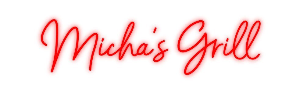 Konfiguriertes Neonschild: Micha‘s Grill - Official Neon - led neon schild schriftzug personalisiert