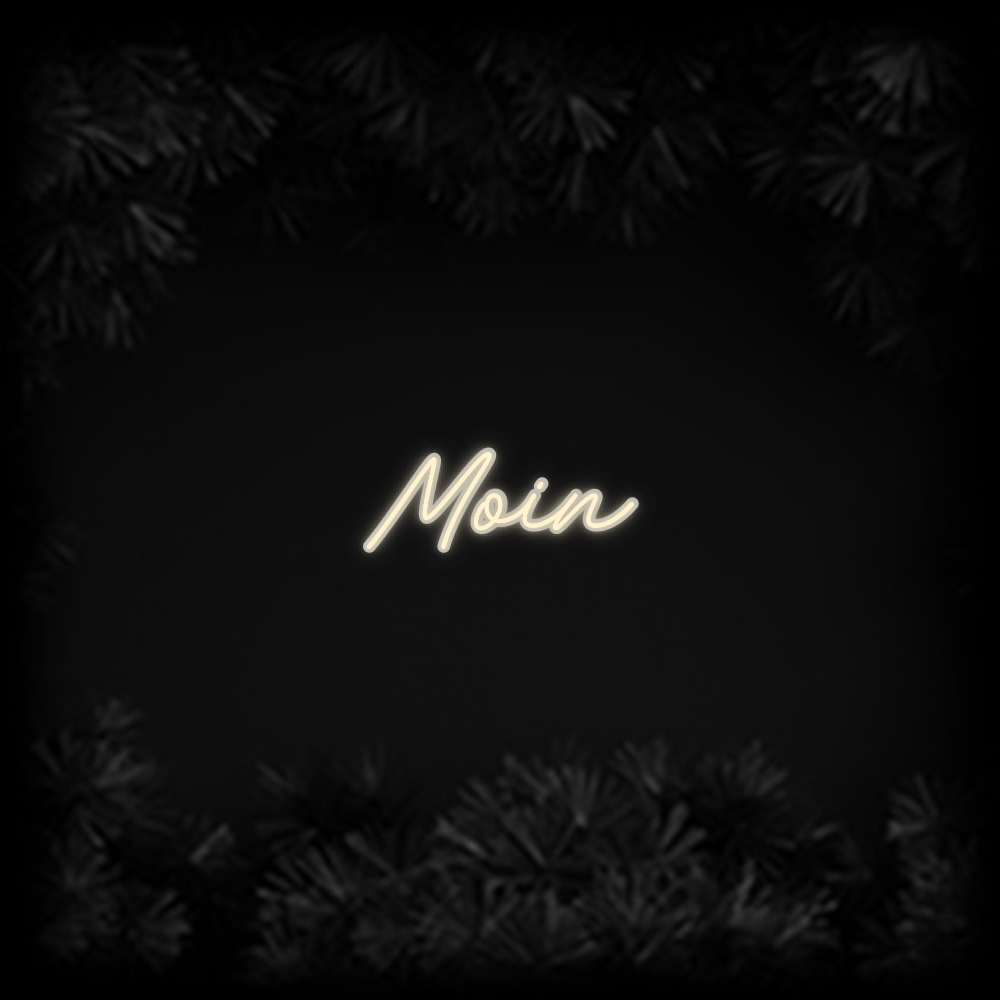 Konfiguriertes Neonschild: Moin - Official Neon - led neon schild schriftzug personalisiert