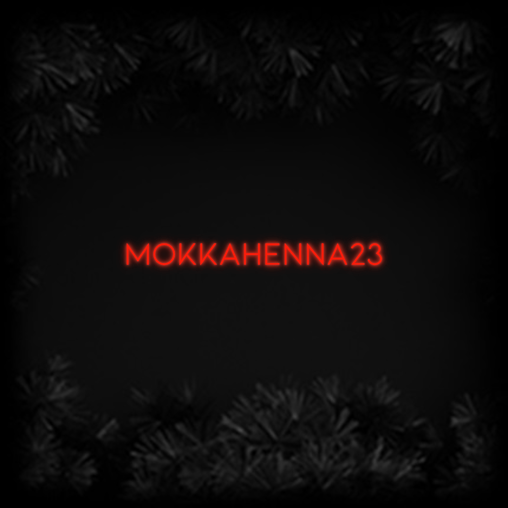 Konfiguriertes Neonschild: MOKKAHENNA23 - Official Neon - led neon schild schriftzug personalisiert
