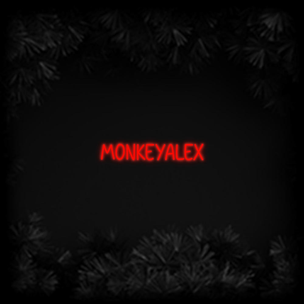 Konfiguriertes Neonschild: Monkeyalex - Official Neon - led neon schild schriftzug personalisiert
