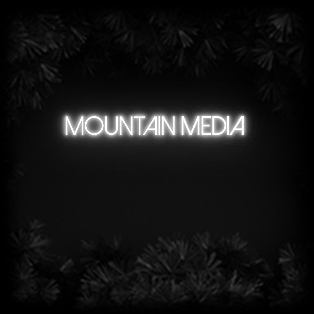 Konfiguriertes Neonschild: Mountain Media - Official Neon - led neon schild schriftzug personalisiert