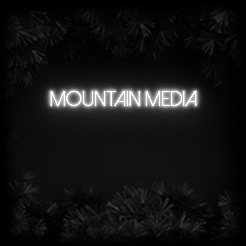 Konfiguriertes Neonschild: Mountain Media - Official Neon - led neon schild schriftzug personalisiert