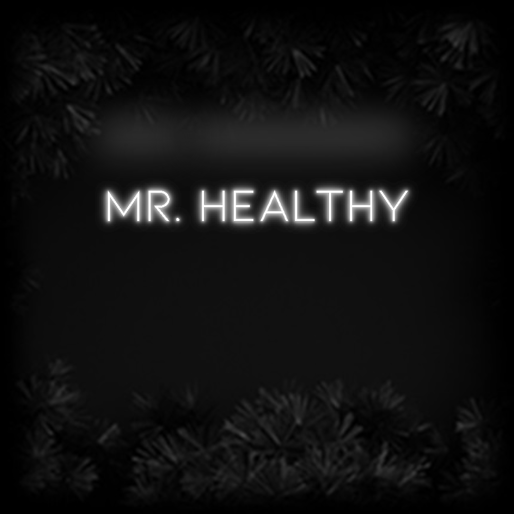 Konfiguriertes Neonschild: Mr. Healthy - Official Neon - led neon schild schriftzug personalisiert