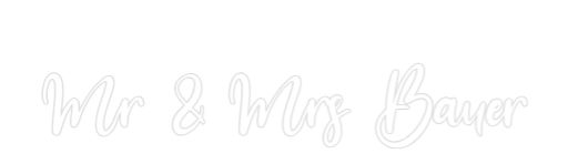 Konfiguriertes Neonschild: Mr & Mrs Bauer - Official Neon - led neon schild schriftzug personalisiert