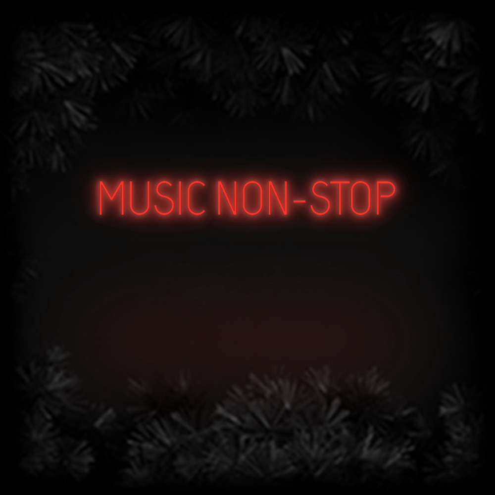 Konfiguriertes Neonschild: MUSIC NON - STOP - Official Neon - led neon schild schriftzug personalisiert