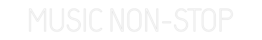 Konfiguriertes Neonschild: MUSIC NON - STOP - Official Neon - led neon schild schriftzug personalisiert