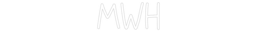 Konfiguriertes Neonschild: MWH - Official Neon - led neon schild schriftzug personalisiert
