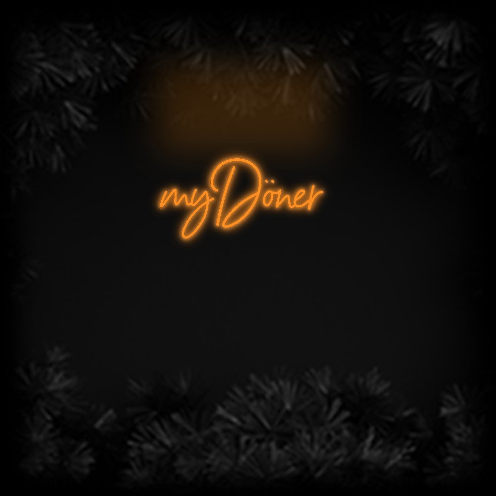 Konfiguriertes Neonschild: myDöner - Official Neon - led neon schild schriftzug personalisiert
