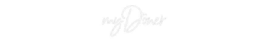 Konfiguriertes Neonschild: myDöner - Official Neon - led neon schild schriftzug personalisiert