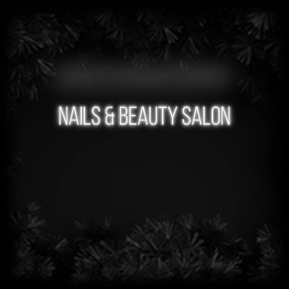 Konfiguriertes Neonschild: NAILS & BEAUT... - Official Neon - led neon schild schriftzug personalisiert