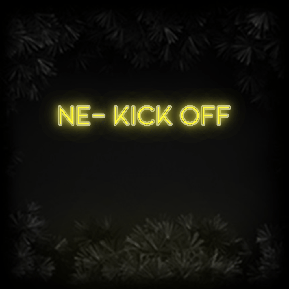 Konfiguriertes Neonschild: NE - Kick Off - Official Neon - led neon schild schriftzug personalisiert