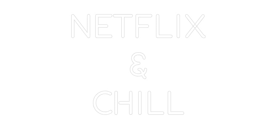 Konfiguriertes Neonschild: NETFLIX & C... - Official Neon - led neon schild schriftzug personalisiert