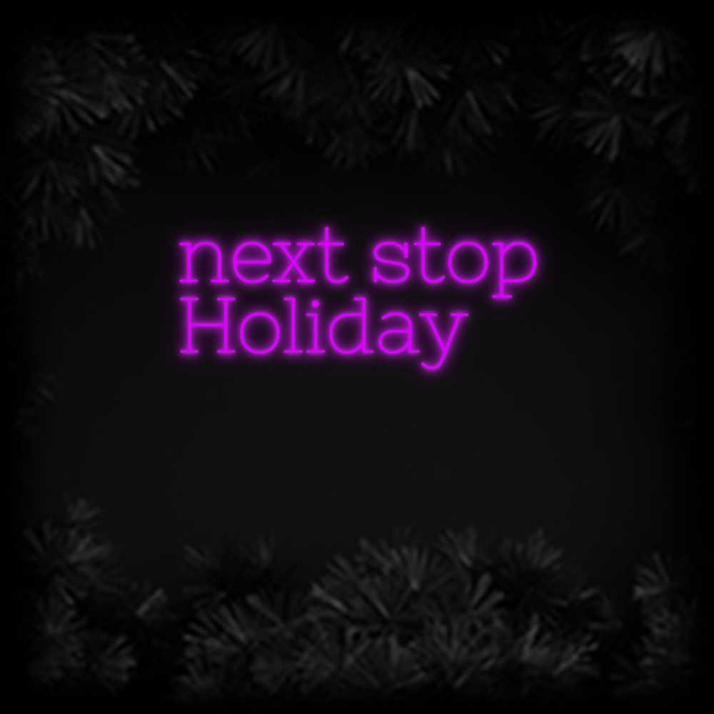 Konfiguriertes Neonschild: next stop H... - Official Neon - led neon schild schriftzug personalisiert