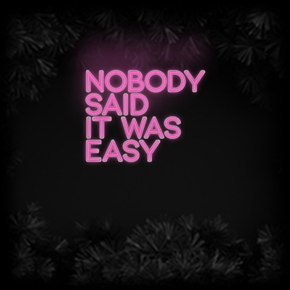 Konfiguriertes Neonschild: Nobody said ... - Official Neon - led neon schild schriftzug personalisiert
