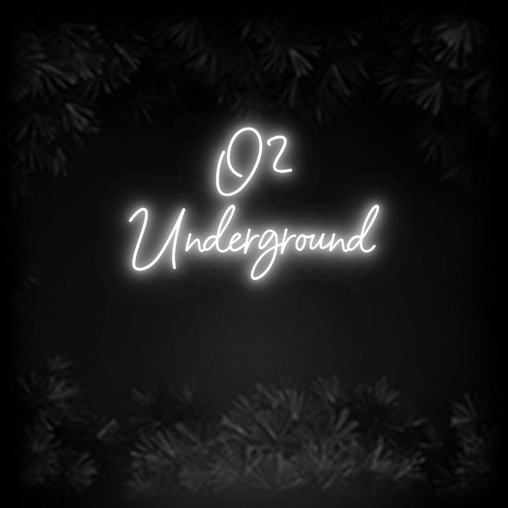 Konfiguriertes Neonschild: O2 Underground - Official Neon - led neon schild schriftzug personalisiert