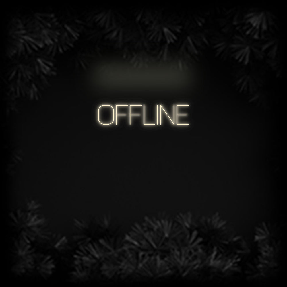 Konfiguriertes Neonschild: OFFLINE - Official Neon - led neon schild schriftzug personalisiert
