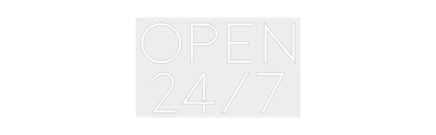 Konfiguriertes Neonschild: OPEN 24/7 - Official Neon - led neon schild schriftzug personalisiert