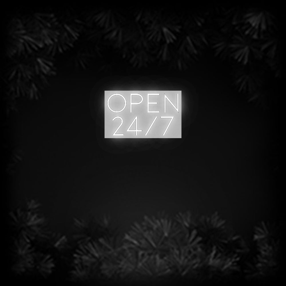 Konfiguriertes Neonschild: OPEN 24/7 - Official Neon - led neon schild schriftzug personalisiert