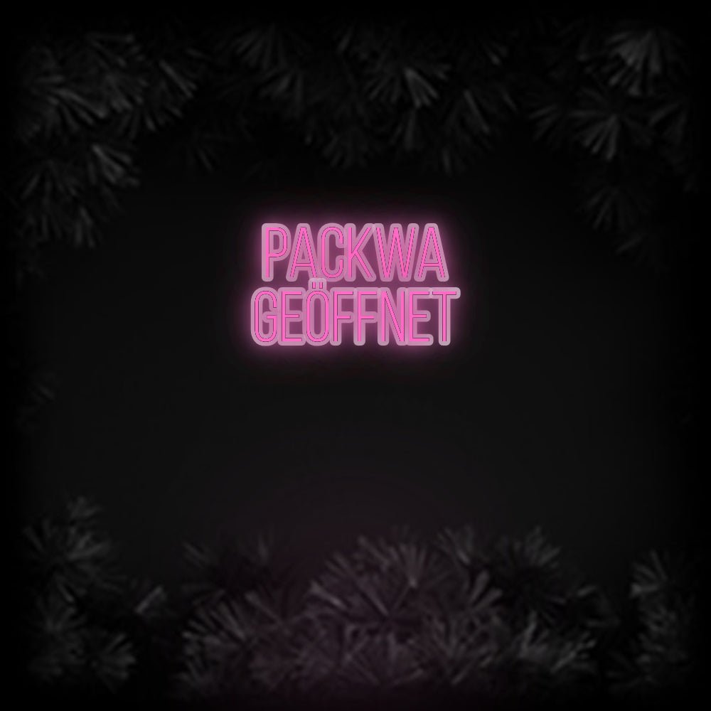 Konfiguriertes Neonschild: packwa geöff... - Official Neon - led neon schild schriftzug personalisiert
