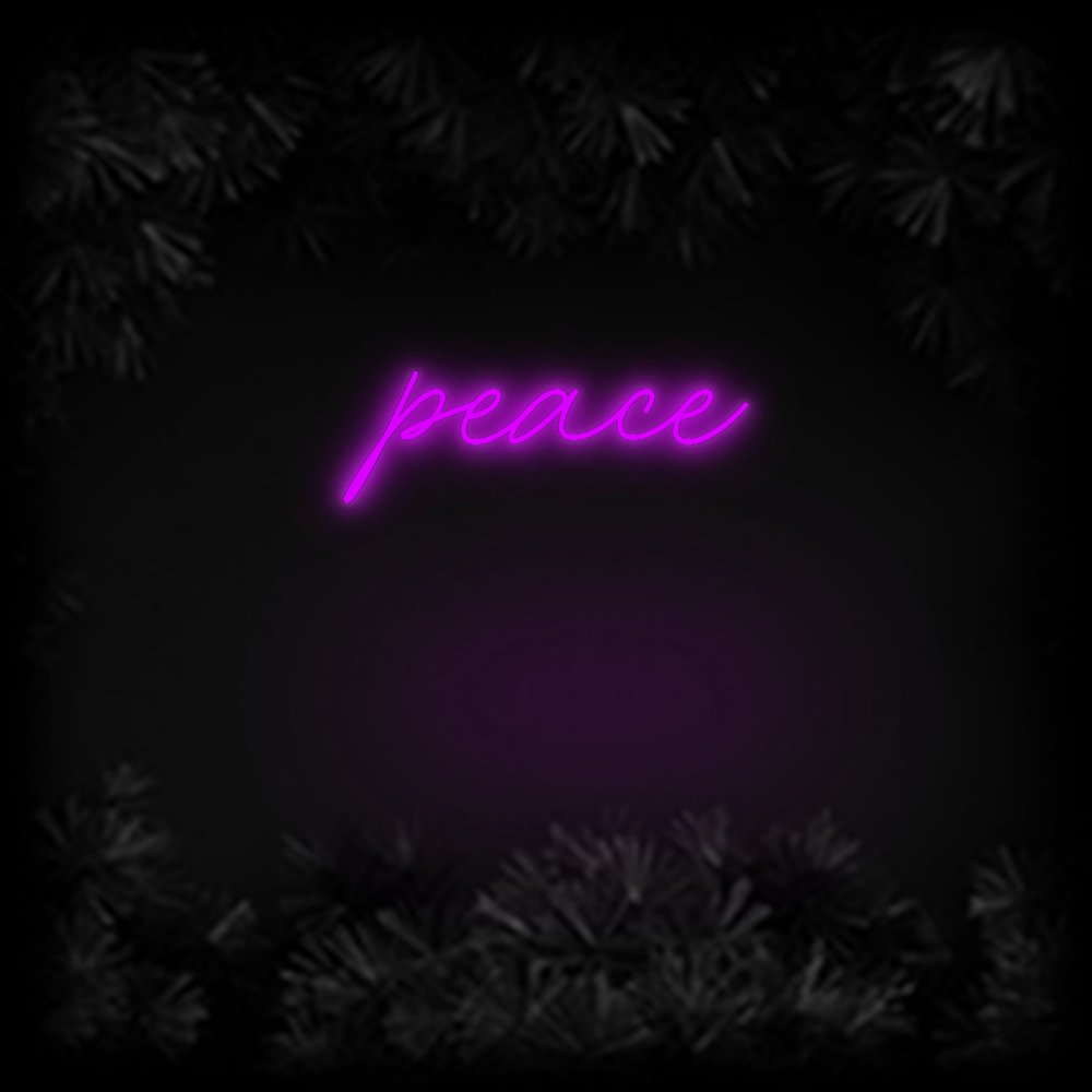 Konfiguriertes Neonschild: peace - Official Neon - led neon schild schriftzug personalisiert