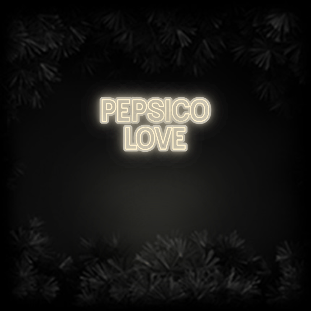 Konfiguriertes Neonschild: PepsiCo Love - Official Neon - led neon schild schriftzug personalisiert
