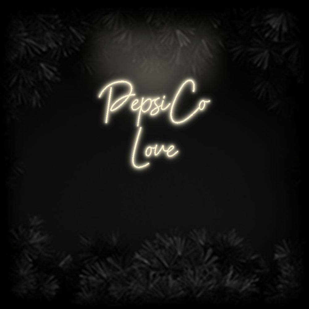 Konfiguriertes Neonschild: PepsiCo Love - Official Neon - led neon schild schriftzug personalisiert