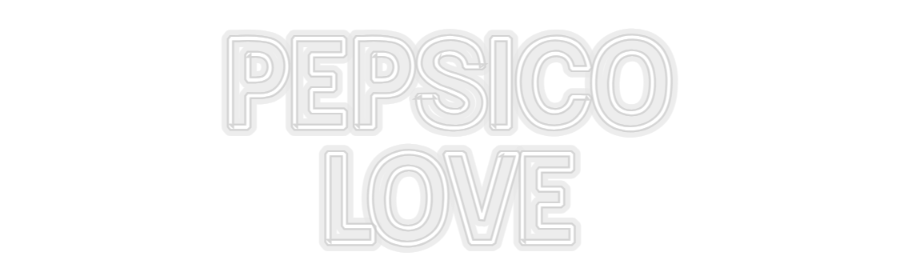 Konfiguriertes Neonschild: PepsiCo Love - Official Neon - led neon schild schriftzug personalisiert